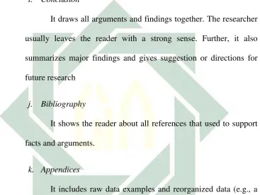 table of interview quotes, questionnaire, etc).2 
