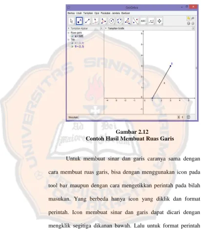 Gambar 2.12 Contoh Hasil Membuat Ruas Garis  
