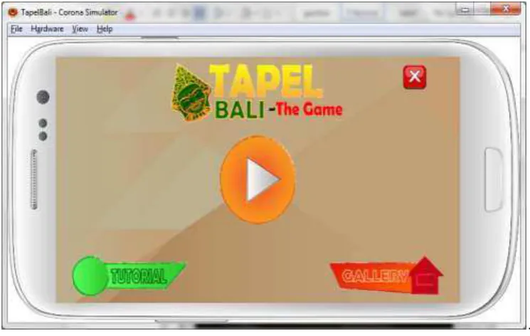 Gambar 3. Scene Menu Utama 
