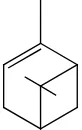 Gambar 4.3 Rumus bangun dari senyawa α-pinen 