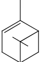 Gambar 4.8 Rumus bangun dari senyawa α-pinen 