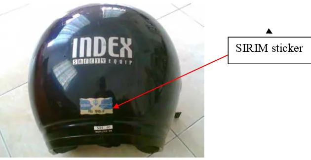 Figure 2.2: SIRIM standard sticker for motorcycle helmet  