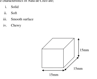 Figure 2.1: Dimension of Nata de Coco 