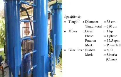 Gambar 3.1 Gravity Thickener yang Digunakan dalam Penelitian ini