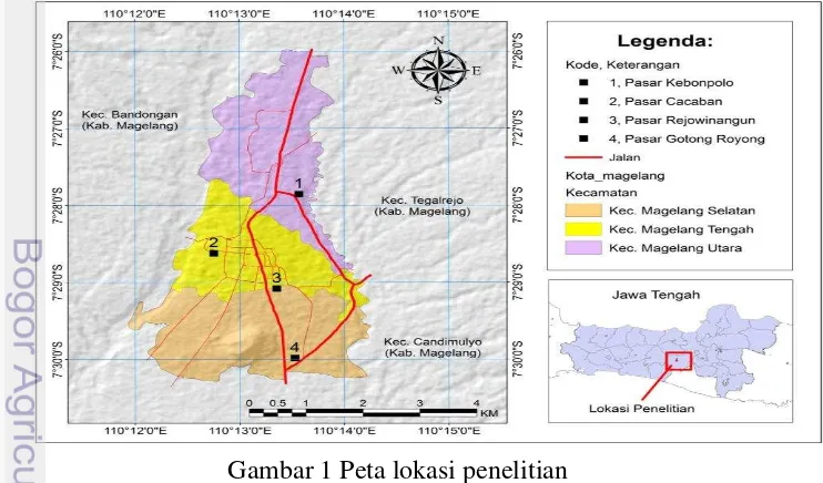 Gambar 1 Peta lokasi penelitian 