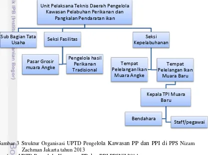 Gambar 3 Struktur Organisasi UPTD Pengelola Kawasan PP dan PPI di PPS Nizam 
