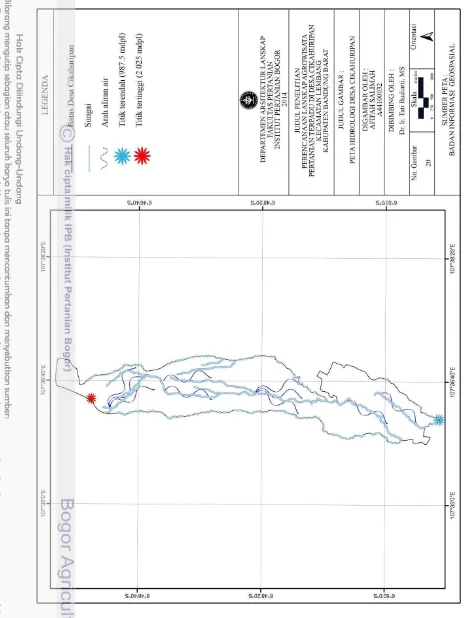 Gambar 20 Peta analisis hidrologi Desa Cikahuripan 