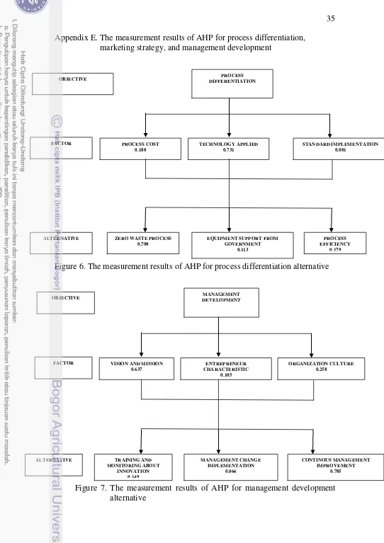 Figure 6. The measurement results of AHP for process differentiation alternative 