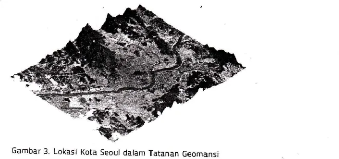 Gambar 3. Lokasi Kota Seoul dalam Tatanan Geomansi
