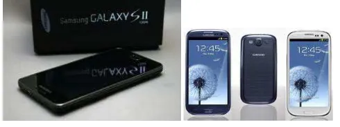 Gambar 4.4 Samsung Galaxy SII & Galaxy SIII 