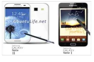 Gambar 4.5 Samsung Galaxy Note I dan Note II 