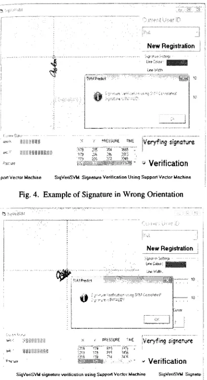 Fig. 4. Example of Signature in Wrong Orientation 