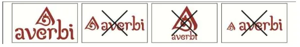 Gambar 4 Sketsa dan final Logogram Averbi, Sketsa dan final Logotype Averbi, Font Logo, Sketsa dan 
