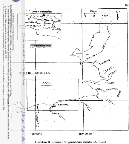 Gambar 8. Lokasi Pengambilan Contoh Air Laut 