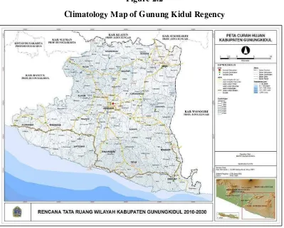 Figure 2.2 Climatology Map of Gunung Kidul Regency 