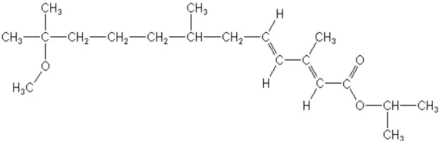 Gambar 1 Struktur Kimia Metopren (Sumber: Kamita dan Hammock 2010) 