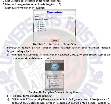 Gambar 15.  Tampilan Latihan Soal 