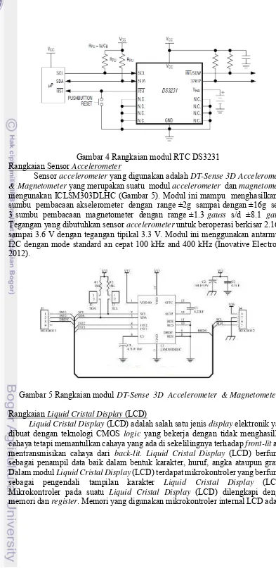 Gambar 4 Rangkaian modul RTC DS3231 