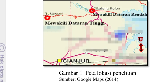 Gambar 1  Peta lokasi penelitian 