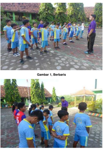 Gambar 1, Berbaris 
