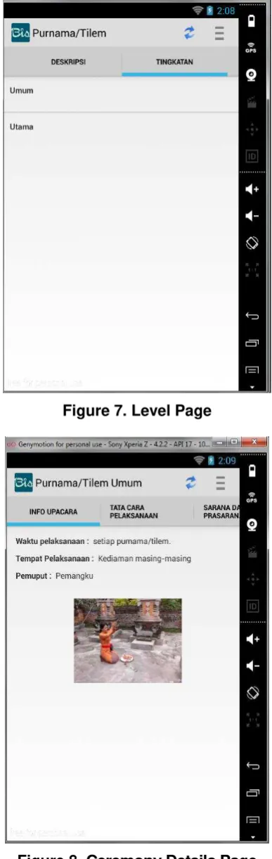 Figure 7. Level Page 
