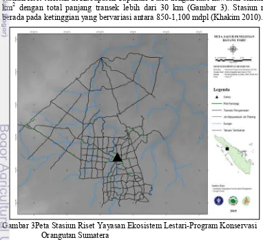 Gambar 3Peta Stasiun Riset Yayasan Ekosistem Lestari-Program Konservasi 
