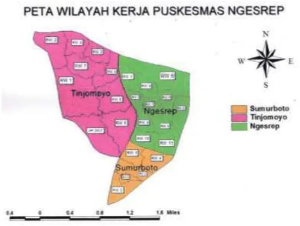 Gambar 4.1 Peta Wilayah Kerja Puskesmas Ngesrep Kota Semarang 