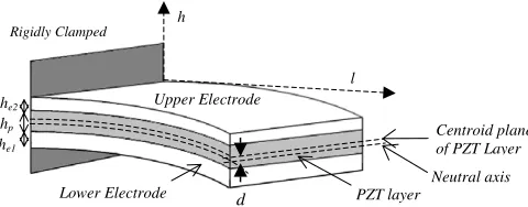 Figure 1. A schematic diagram of a free-standing cantileverstructure.