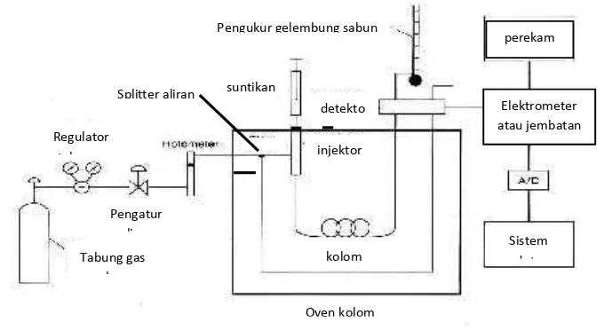 Gambar 2.5 Instrumentasi kromatografi gas