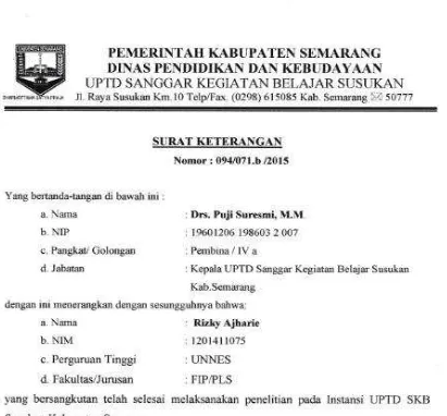 Gambar 1. SKB Susukan Kabupaten Semarang 