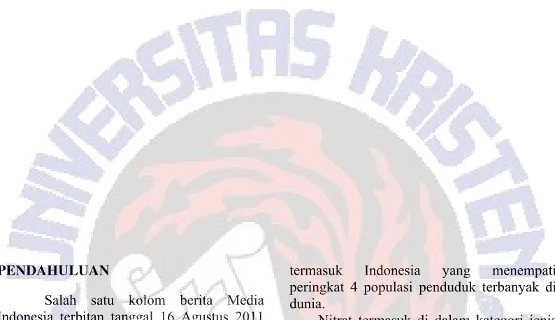 Gambar 1. Struktur Lewis Nitrat (NO3