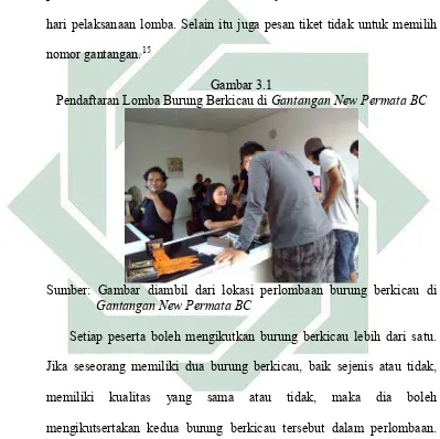 Pendaftaran Lomba Burung Berkicau di Gambar 3.1 Gantangan New Permata BC 