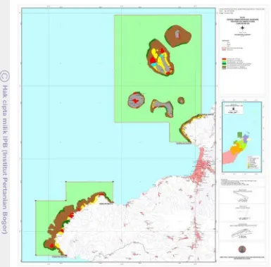 Gambar 10.  Peta Lokasi Penelitian (Sumber : Balai Taman Nasional Bunaken,2008).