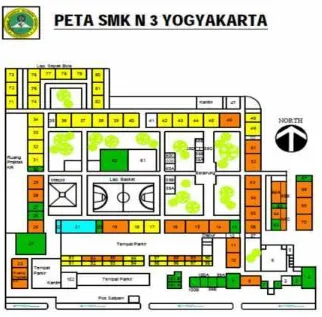 Gambar 1. Denah SMK Negeri 3 Yogyakarta