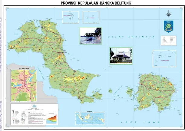 Gambar 11. Peta Provinsi Kepulauan Bangka Belitung, sumber: Bakosurtanal 