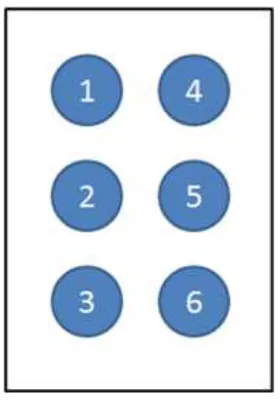 Figure 2.1   Braille Dot Arrangements 