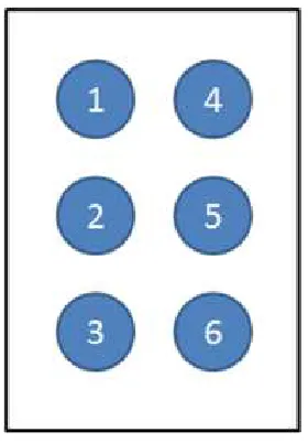 Figure 2.1   Braille Dot Arrangements 