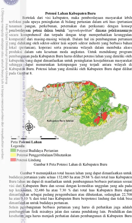 Gambar 8 Peta Potensi Lahan di Kabupaten Buru 