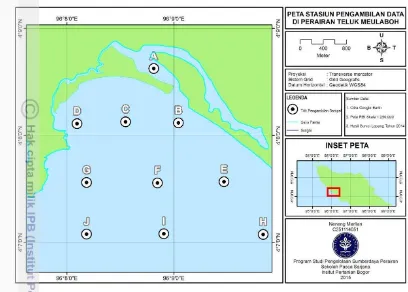 Gambar 2. Peta lokasi penelitian perairan teluk meulaboh 