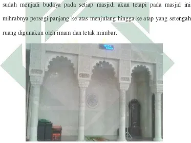 Gambar (1) Tampak Mihrab Masjid Agung Pondok Pesantren Sunan Drajat