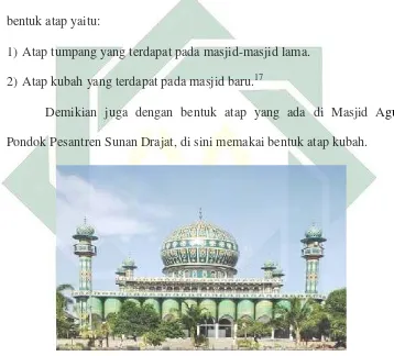 Gambar (7) Tampak kubah Masjid Agung Pondok Pesantren Sunan Drajat