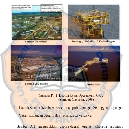 Gambar IV.1  Daerah Utara Operasional CICo            (Sumber: Chevron, 2009) 