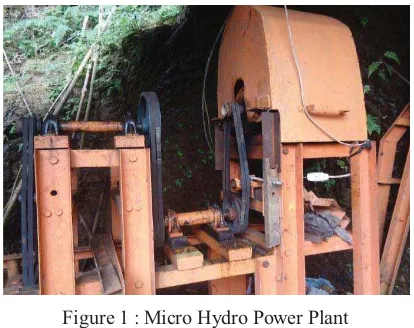 Figure 1 : Micro Hydro Power Plant 