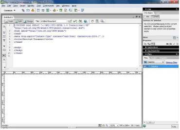 Gambar 2. 2 Tampilan Macromedia Dreamweaver 8 