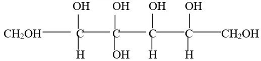 Gambar 2. Struktur sorbitol, C6H14O6 