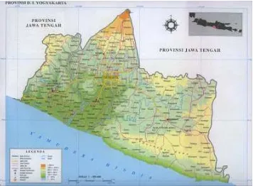 Gambar 1 : Peta Daerah Istimewa Yogyakarta 