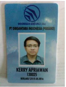 Gambar 3 ID card karyawan PTDI 