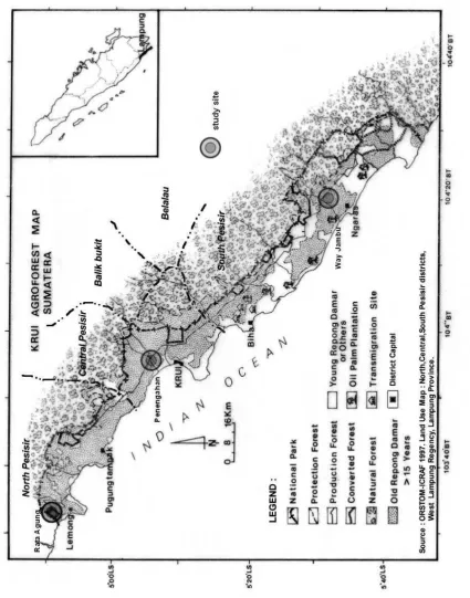 Figure 1.1. Location of the study sites 