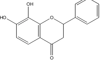 Gambar 6. Dugaan struktur flavonoid isolat fraksi B 