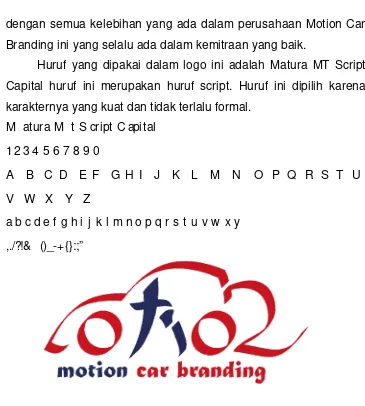 Gambar II.1 karakter logo baru PT.Motion Car Branding 